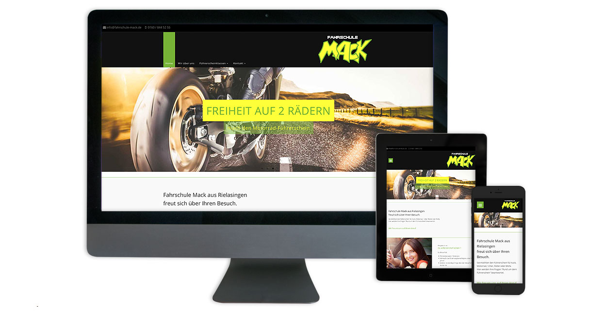Responsives Webdesign - Desktop, Tablet, Smartphone