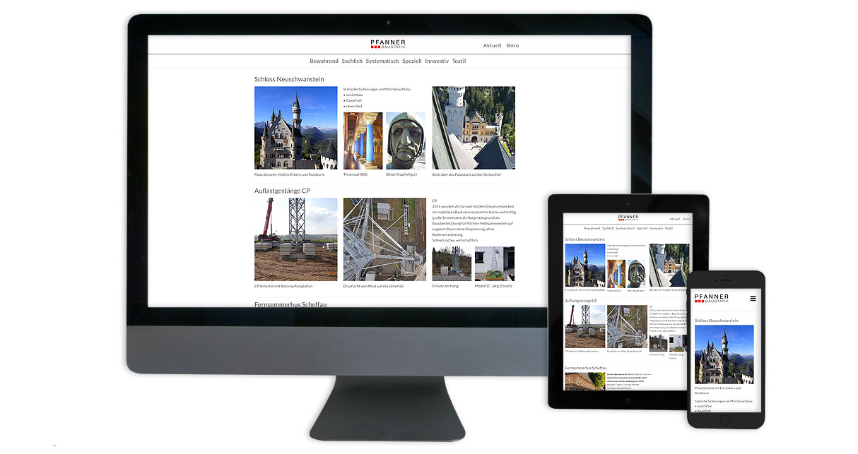 Responsives Webdesign - Desktop, Tablet, Smartphone