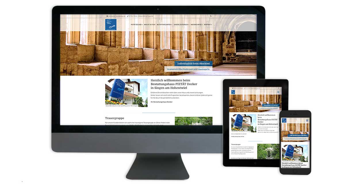 Responsives Webdesign - Desktop, Tablet, Smartphone