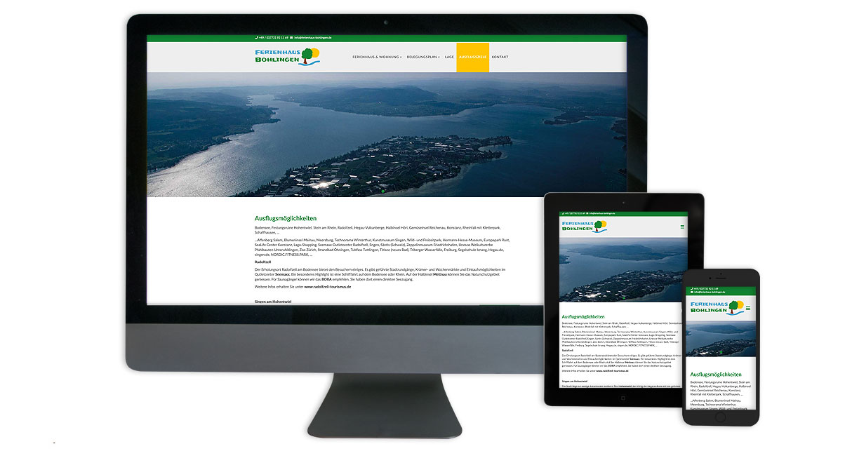 Responsives Webdesign - Desktop, Tablet, Smartphone